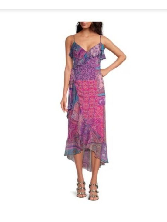 Gianni Bini Dresses & Skirts - Gianni Bini DANNIJO Isabella Sleeveless Ruffle Chiffon Maxi Dress Large New $199